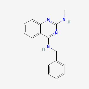 molecular formula C16H16N4 B13232191 N4-Benzyl-N2-methylquinazoline-2,4-diamine 