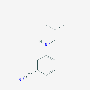 molecular formula C13H18N2 B13232216 3-[(2-Ethylbutyl)amino]benzonitrile 