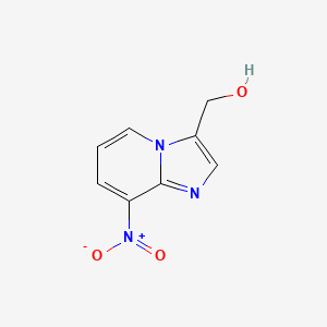 molecular formula C8H7N3O3 B13232245 {8-Nitroimidazo[1,2-a]pyridin-3-yl}methanol 