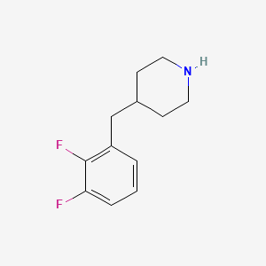 molecular formula C12H15F2N B13232248 4-[(2,3-Difluorophenyl)methyl]piperidine 