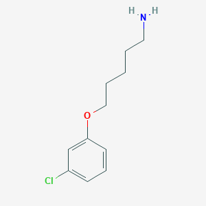 molecular formula C11H16ClNO B13232273 5-(3-Chlorophenoxy)pentan-1-amine 