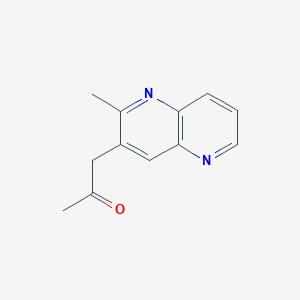 molecular formula C12H12N2O B13232294 1-(2-Methyl-1,5-naphthyridin-3-yl)propan-2-one 