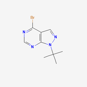molecular formula C9H11BrN4 B13232331 4-Bromo-1-tert-butyl-1H-pyrazolo[3,4-D]pyrimidine 