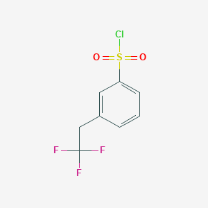 molecular formula C8H6ClF3O2S B13232351 3-(2,2,2-Trifluoroethyl)benzenesulfonyl chloride 