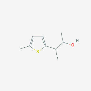 molecular formula C9H14OS B13232353 3-(5-Methylthiophen-2-yl)butan-2-ol 