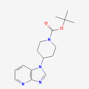 molecular formula C16H22N4O2 B1323240 tert-Butyl 4-(1H-imidazo[4,5-b]pyridin-1-yl)piperidine-1-carboxylate CAS No. 273757-37-2