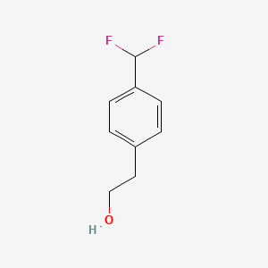 molecular formula C9H10F2O B13232424 2-[4-(Difluoromethyl)phenyl]ethan-1-ol 