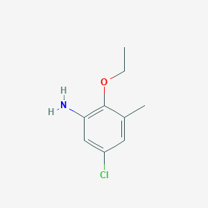 molecular formula C9H12ClNO B13232560 5-Chloro-2-ethoxy-3-methylaniline 