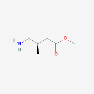 molecular formula C6H13NO2 B13232584 Methyl (3R)-4-amino-3-methylbutanoate 