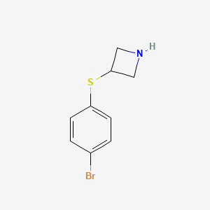 molecular formula C9H10BrNS B13232604 3-[(4-Bromophenyl)sulfanyl]azetidine 
