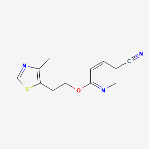 6-[2-(4-Methyl-1,3-thiazol-5-yl)ethoxy]-nicotinonitrile