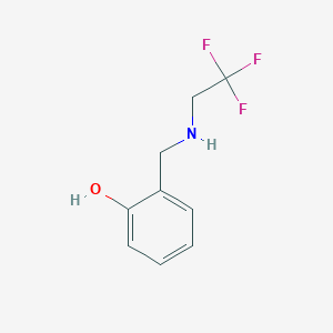 molecular formula C9H10F3NO B1323266 2-([(2,2,2-Trifluoroethyl)amino]methyl)phenol 