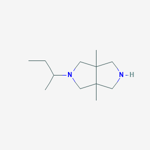 molecular formula C12H24N2 B13232664 2-(Butan-2-yl)-3a,6a-dimethyl-octahydropyrrolo[3,4-c]pyrrole 