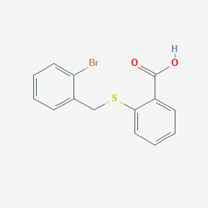 Benzoic acid, 2-[[(2-bromophenyl)methyl]thio]-