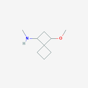 molecular formula C9H17NO B13232676 3-Methoxy-N-methylspiro[3.3]heptan-1-amine 