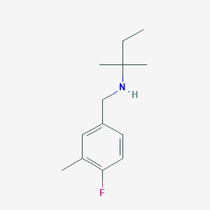 molecular formula C13H20FN B13232685 [(4-Fluoro-3-methylphenyl)methyl](2-methylbutan-2-yl)amine 