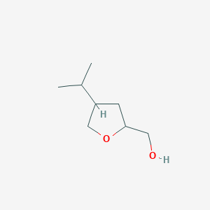 molecular formula C8H16O2 B13232711 [4-(Propan-2-yl)oxolan-2-yl]methanol 