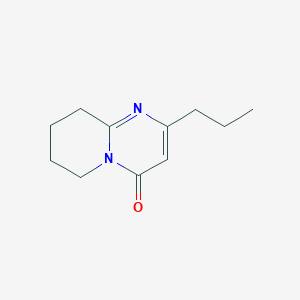 molecular formula C11H16N2O B13232721 2-Propyl-4H,6H,7H,8H,9H-pyrido[1,2-a]pyrimidin-4-one 