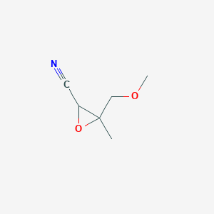 molecular formula C6H9NO2 B13232730 3-(Methoxymethyl)-3-methyloxirane-2-carbonitrile 