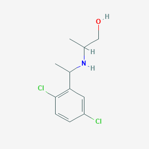 molecular formula C11H15Cl2NO B13232762 2-{[1-(2,5-Dichlorophenyl)ethyl]amino}propan-1-ol 