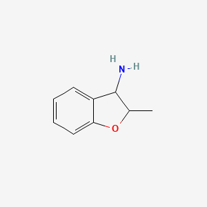 molecular formula C9H11NO B13232768 2-Methyl-2,3-dihydro-1-benzofuran-3-amine 