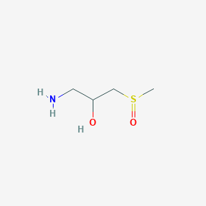 molecular formula C4H11NO2S B13232794 1-Amino-3-methanesulfinylpropan-2-ol 