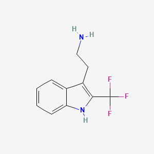 molecular formula C11H11F3N2 B13232826 2-Trifluoromethyltryptamine 