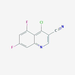 molecular formula C10H3ClF2N2 B1323283 4-氯-5,7-二氟喹啉-3-碳腈 CAS No. 1016819-82-1