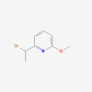 molecular formula C8H10BrNO B13232858 2-(1-Bromoethyl)-6-methoxypyridine 