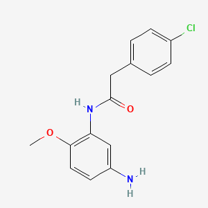 molecular formula C15H15ClN2O2 B1323288 N-(5-amino-2-methoxyphenyl)-2-(4-chlorophenyl)acetamide CAS No. 1016863-20-9