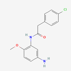 molecular formula C15H15ClN2O2 B1323288 N-(5-Amino-2-methoxyphenyl)-2-(4-chlorophenyl)-acetamide CAS No. 1016863-20-9