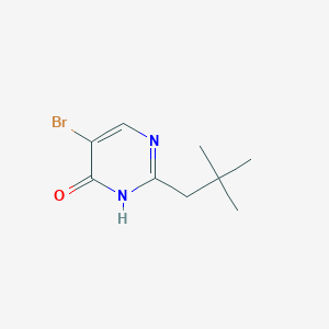 molecular formula C9H13BrN2O B13232925 5-Bromo-2-(2,2-dimethylpropyl)-3,4-dihydropyrimidin-4-one 