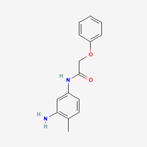 molecular formula C15H16N2O2 B1323295 N-(3-Amino-4-methylphenyl)-2-phenoxyacetamide CAS No. 1016847-68-9