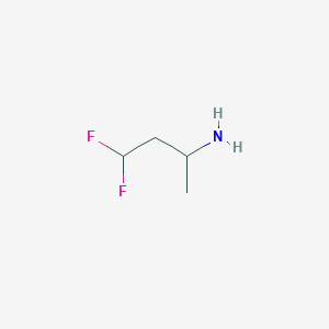 molecular formula C4H9F2N B13232956 4,4-Difluorobutan-2-amine 