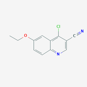 molecular formula C12H9ClN2O B1323296 4-Chloro-6-ethoxyquinoline-3-carbonitrile CAS No. 1016851-31-2