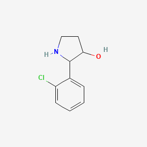 molecular formula C10H12ClNO B13232962 2-(2-Chlorophenyl)pyrrolidin-3-OL 