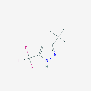 molecular formula C8H11F3N2 B132330 5-(tert-Butyl)-3-(trifluoromethyl)-1H-pyrazole CAS No. 150433-22-0