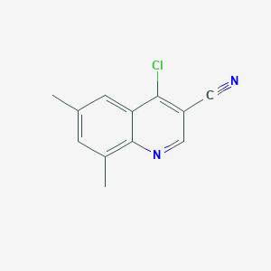 molecular formula C12H9ClN2 B1323300 4-Chloro-6,8-dimethylquinoline-3-carbonitrile CAS No. 936497-94-8