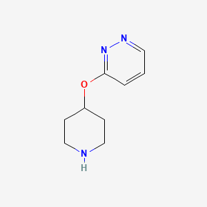 molecular formula C9H13N3O B13233028 3-(Piperidin-4-yloxy)pyridazine 