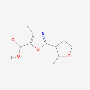 molecular formula C10H13NO4 B13233062 4-Methyl-2-(2-methyltetrahydrofuran-3-yl)oxazole-5-carboxylic acid 