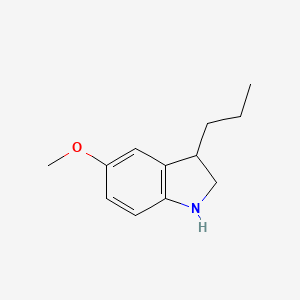 molecular formula C12H17NO B13233114 5-Methoxy-3-propyl-2,3-dihydro-1H-indole 