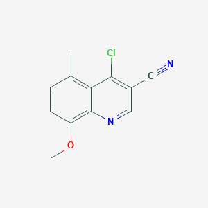 molecular formula C12H9ClN2O B1323313 4-Chloro-8-methoxy-5-methylquinoline-3-carbonitrile CAS No. 1017032-65-3