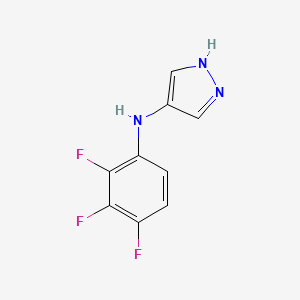 molecular formula C9H6F3N3 B13233143 N-(2,3,4-Trifluorophenyl)-1H-pyrazol-4-amine 
