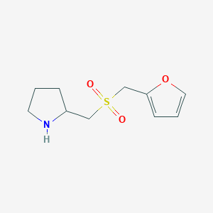 molecular formula C10H15NO3S B13233194 2-{[(Furan-2-yl)methanesulfonyl]methyl}pyrrolidine 