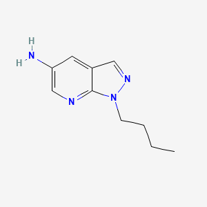 molecular formula C10H14N4 B13233205 1-Butyl-1H-pyrazolo[3,4-b]pyridin-5-amine 