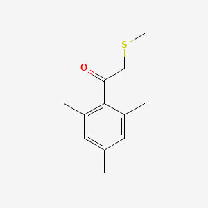 molecular formula C12H16OS B13233244 2-(Methylsulfanyl)-1-(2,4,6-trimethylphenyl)ethan-1-one 