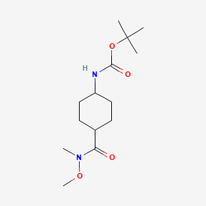 molecular formula C14H26N2O4 B1323333 Tert-butyl trans-4-(N-methoxy-N-methylcarbamoyl)cyclohexylcarbamate CAS No. 400898-92-2