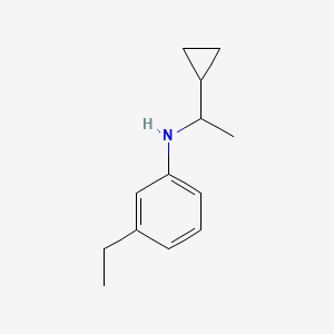 molecular formula C13H19N B13233350 N-(1-cyclopropylethyl)-3-ethylaniline 