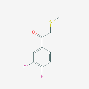 molecular formula C9H8F2OS B13233375 1-(3,4-Difluorophenyl)-2-(methylsulfanyl)ethan-1-one 
