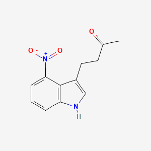 molecular formula C12H12N2O3 B1323340 4-(4-nitro-1H-indol-3-yl)butan-2-one CAS No. 885266-72-8
